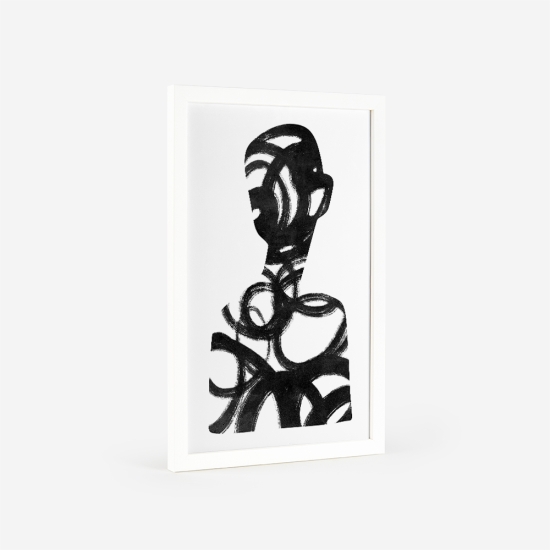 Poster de silhueta de pessoa a preto e branco 5