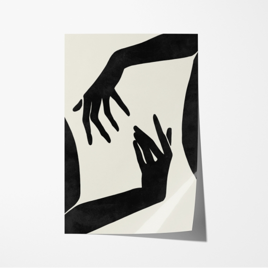 Poster com duas mãos pretas 6