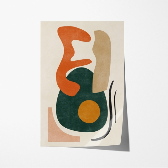 Poster com formas abstratas coloridas 6